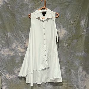 COPY - White button up dress w/ pockets NWT